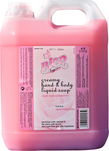 Creamy Hand & Body Liquid Soap | Rose 4L