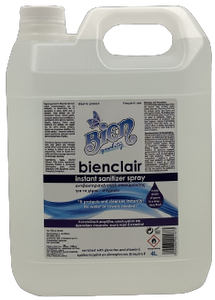 Bienclair Instant Sanitizer Spray 70% Alcohol (Ethanol) | 4L