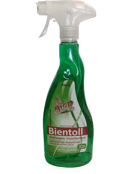 Bientoll Spray and Wipe - Vanilla Planifolia 750ml (foam and stream pump)