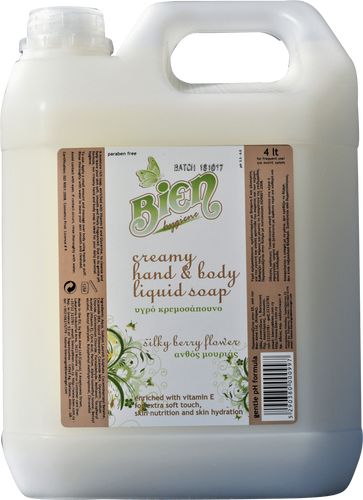 Creamy Hand & Body Liquid Soap | Silky Berry Flower 4L