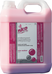 Hand & Body Antibacterial Bubble Soap | Rose Mallow 4L