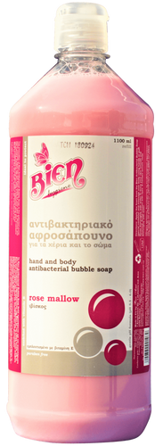 Hand & Body Antibacterial Bubble Soap | Rose Mallow 1.1L