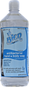 Antibacterial Hand & Body Soap | Sensitive (No Perfume, No Colour) 1.1L
